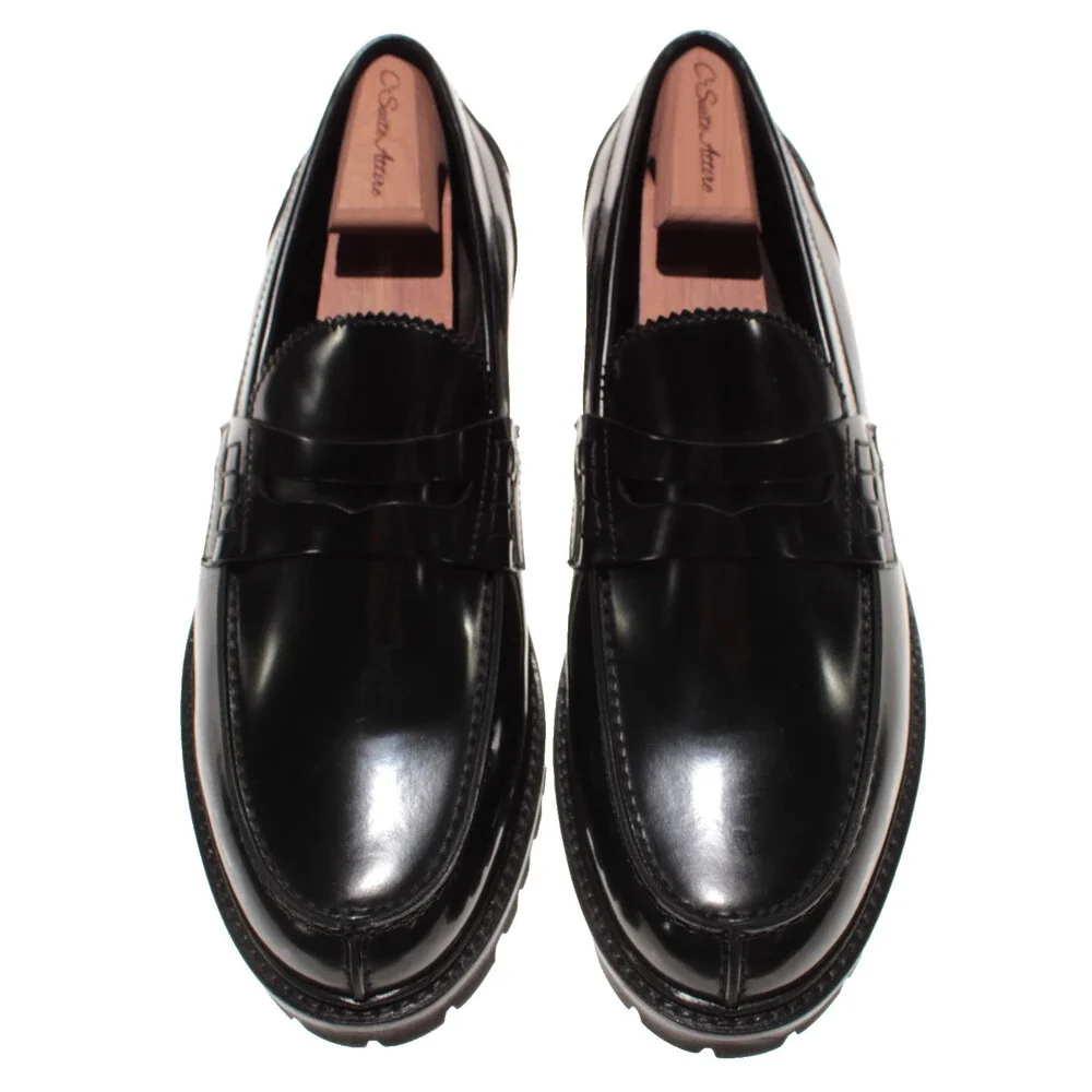 Tagilatore NWB Brody Slip On Loafers Size 44 (US 11) in Black Leather